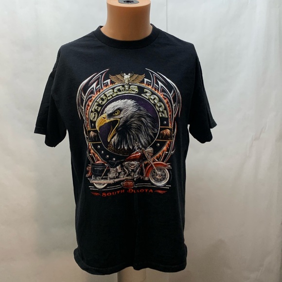 SIMMS RealDeal Tee#100 Sturgis-Shirt Black, White main image 1